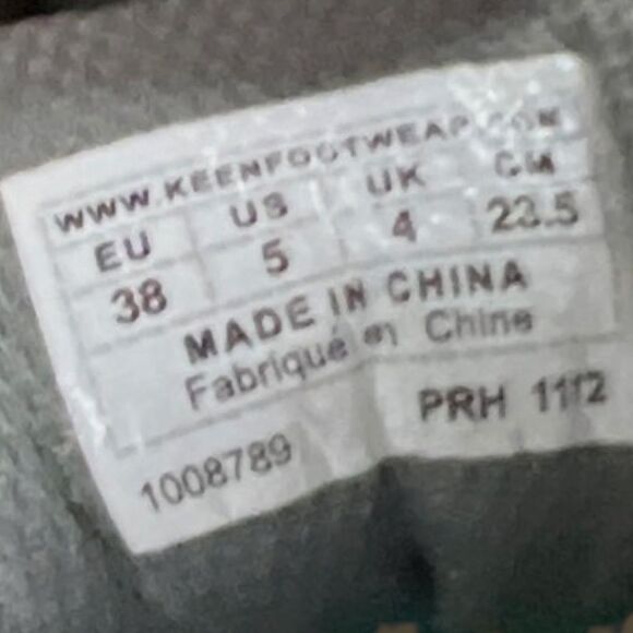 Big Kid Keen TREAD Lightly Sagewood Low Profile Shoes Size 5 - Picture 6 of 8